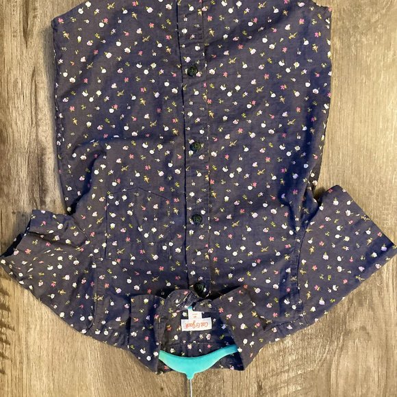 Cat Jack Other - Cat Jack Collared shirt floral print blue